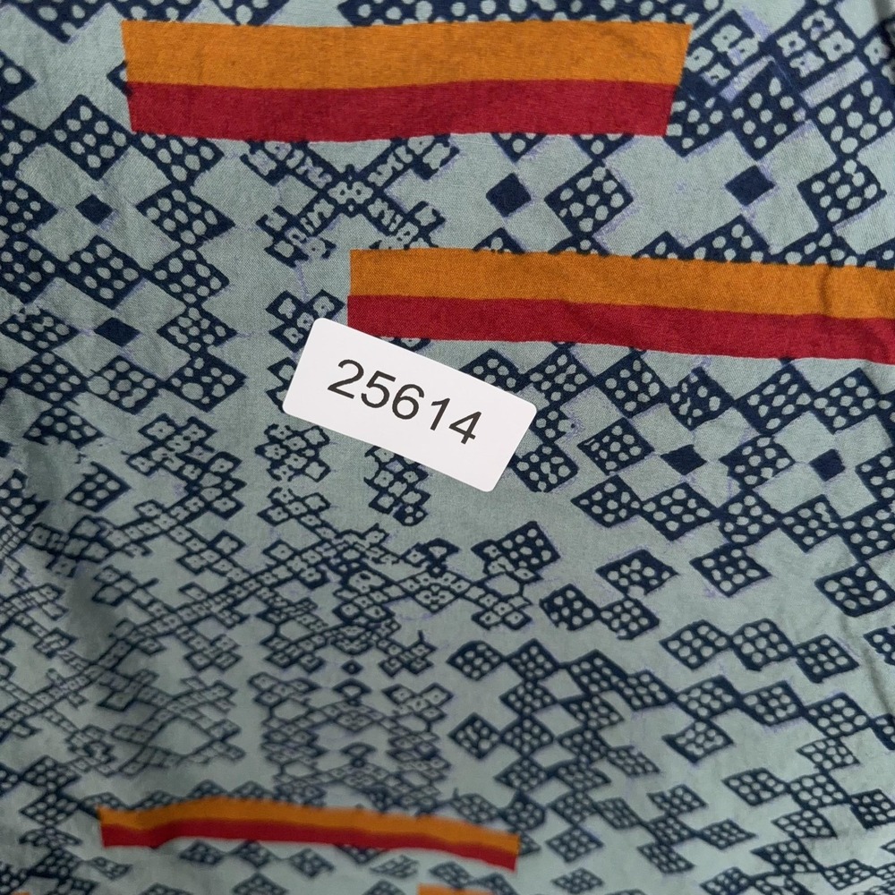 Gramicci Dress Womens Small Green Geometric Henley 3/4 Sleeve Boho Tribal Cotton - Picture 12 of 12